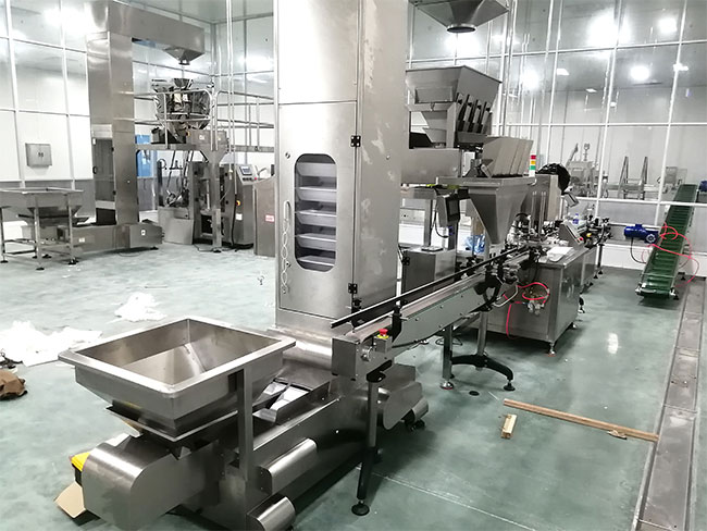 星火罐裝干香菇自動灌裝生產(chǎn)線客戶車間實拍