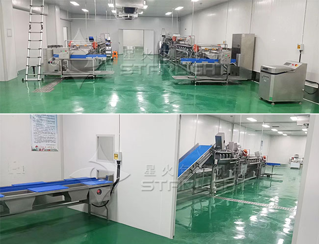 中央廚房預(yù)制菜包裝機(jī)設(shè)備案例實(shí)拍